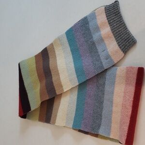 GAP LAMB'S WOOL multicolored stripped scarf 8.5”/89”
